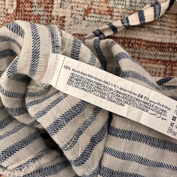 Zara baby striped linen overalls - Picture 2 of 3